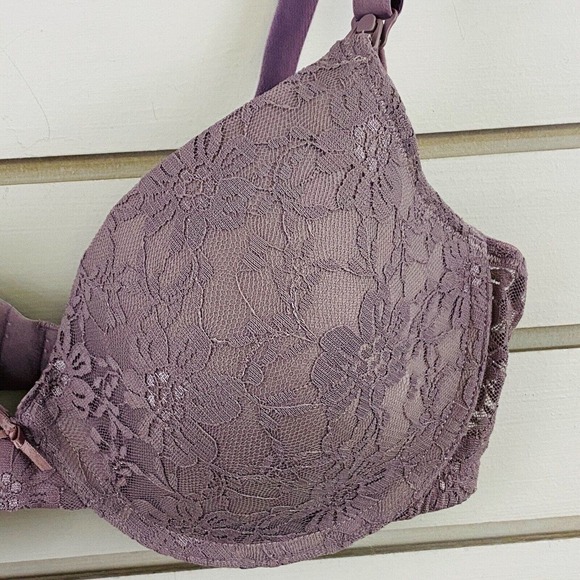 Loving Moments by Leading Lady 38C Nursing Bra Lavender‎ Lace Underwire Padded - Picture 5 of 8